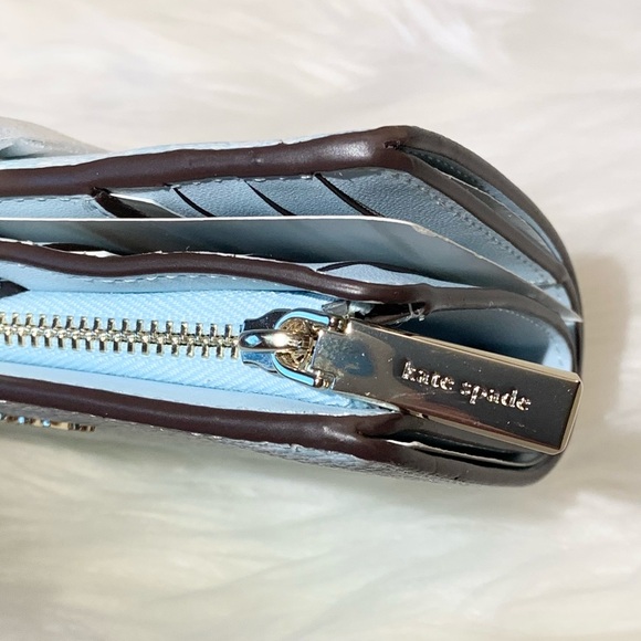 Kate Spade ♠️ New York Blue Glow Spade Flower Wallet NWT - Picture 11 of 12